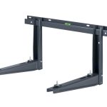 Rodigas MS257N Black Wall Bracket For Outdoor Air Conditioner Unit 550x800 mm Heavy Duty Mount Up To 140 kg