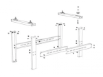 Rodigas SP 700 Modular Floor Support Construction Steel Frame Adjustable Base For Outdoor AC Unit Mount