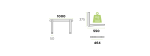 Rodigas MS 223 Sliding Wall Bracket Dimensions 1000x550x375 mm White RAL 9002 For Outdoor AC Unit Mounting