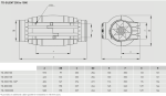 Soler And Palau TD-350/125 SILENT Mixed-Flow In-Line Duct Fan Dimension Sheet Ø125mm
