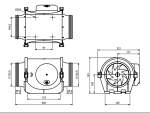 Soler And Palau TD EVO-125 T Ø125mm Duct Fan Dimensions 302x221x191mm