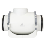 oler And Palau TD EVO-125 Ø125mm Mixed-Flow Duct Fan Side View