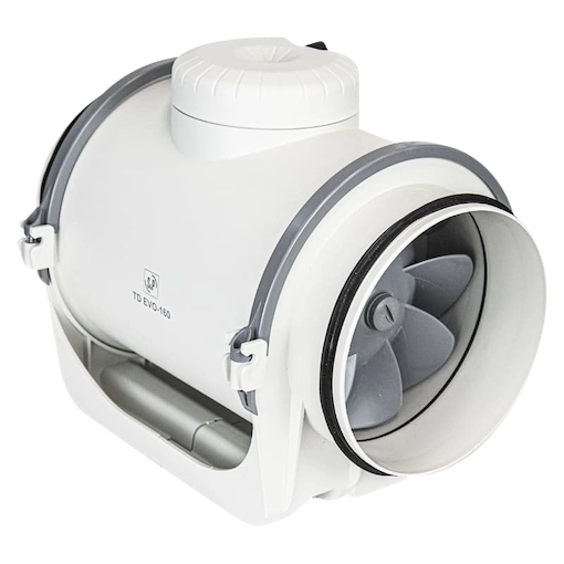 Soler & Palau TD EVO-160 T Mixed Flow In-Line Duct Fan Ø160mm With Adjustable Timer Soler And Palau TD EVO-160 T Ø160mm Mixed-Flow Duct Fan Timer