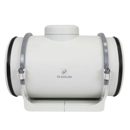 Soler And Palau TD EVO-250 Ø250mm PVC Duct Fan Side View