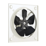 Soler And Palau HXM-300 Ivory Steel Axial Flow Fan With Mounting Plate And Black Aluminium Impellers