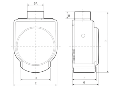 Soler And Palau CK-60 F Kitchen Fan Dimensions 410 mm Height 294 mm Width 125 mm Duct Connection