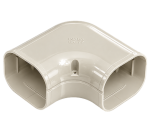 INABA DENKO SLIMDUCT SK-77-I Elfenbein 90°-Flachbogen für das SD-77-PVC-Kabelkanalsystem und die Verlegung von Kältemittelleitungen