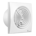 Soler And Palau SILENT-300 CZ Ø150 mm Bathroom Exhaust Fan Side View White PVC