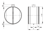 ETS NORD KROS Ø100mm Mechanical Regulating Damper 155mm Width 0.35kg Steel