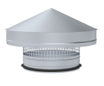 ETS NORD NTH-100 Steel Rain Hood Ø100mm With Rubber Gasket Ventilation