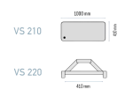 Rodigas VS210 And VS220 Condensate Tray With Brackets Dimensions 1000×410mm