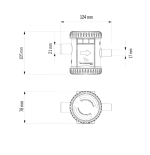 Tecnosystemi STOP Anti Odor Condensate Siphon SCD300004 Ø21mm Ø17mm Compact Dimensions For HVAC Drainage