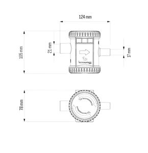 Tecnosystemi STOP sifone antiodore per condensa SCD300004 Ø21 mm Ø17 mm dimensioni compatte per scarico HVAC