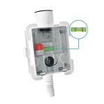 Tecnosystemi REGIO Dry Siphon Ø16–40mm With Cover Built In Spirit Level For Precise Installation