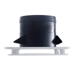 Soler And Palau BDOP 160 Ventilation Diffuser Ø160mm White Plastic Panel With Black Metal Sleeve