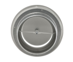 DEC International DVS 200 Stainless Steel Exhaust Air Valve Ø200mm Back View Construction Detail