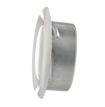 DEC International DVS 200 Steel Ventilation Exhaust Air Valve Ø200mm With White Finish Profile