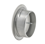 DEC International DVS 200 Ventilation Exhaust Air Valve Ø200mm Side View With Connection Sleeve
