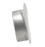 DEC International DVS 200 Exhaust Air Diffuser Ø200mm Side View Steel With White Finished Front Panel