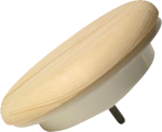 Fresh Ventilation FTL 100 Wooden Exhaust Diffuser Ø100mm Side View With Pine Front And Steel Frame