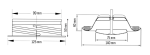 DEC International DVS 100 Ventilation Exhaust Air Valve Ø100mm Dimensions With Central Control Disc