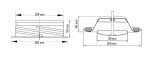 DEC International DVS 125 Valvola di scarico per ventilazione Ø 125 mm - Dimensioni con disco centrale