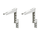 Rodigas MC 702 White Z Type Wall Bracket For Outdoor Unit On Wooden Facade With 587x535mm Size And 140kg Load Capacity