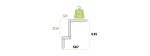 Rodigas MC 702 Z Type Wall Bracket Dimensions Showing 535mm Height 587mm Depth And 140kg Load Capacity For Outdoor Units