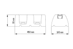 Tecnosystemi BR Extreme 20 450 Rubber Floor Support Dimensions 450mm Length With Built In Level