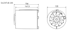 Soler&Palau SILENTUB-200 Axial In-Line Duct Fan Dimensions Ø120mm Length 156mm