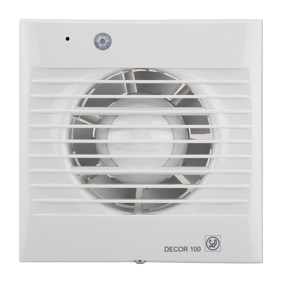 soler-palau-decor-100-cd-bathroom-extract-fan-humidity-sensor-bearing Soler & Palau Decor 100 CD Bathroom Extractor Fan With Timer Motion Sensor Ø100mm