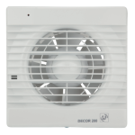 Soler & Palau Decor 200 CH Bathroom Extractor Fan With Timer 1 To 30min Humidity Sensor Ø120mm Ball Bearings And Backdraft Shutter