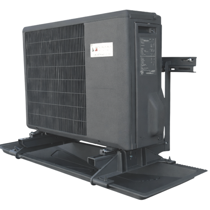 ecnosystemi Blue River SCD300050 Condensate Drainage Tray With Grey Outdoor Unit And Anthracite Wall Bracket