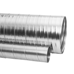 Condotto aria a spirale Ø315 mm in acciaio zincato, tubo ventilazione SR 315/3 m per impianti HVAC industriali