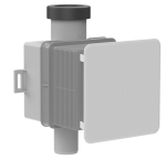 HL 138N Flush Mounted Air Conditioner Condensate Trap DN32 With Odour Trap For Ø20–32 mm Drain Pipes