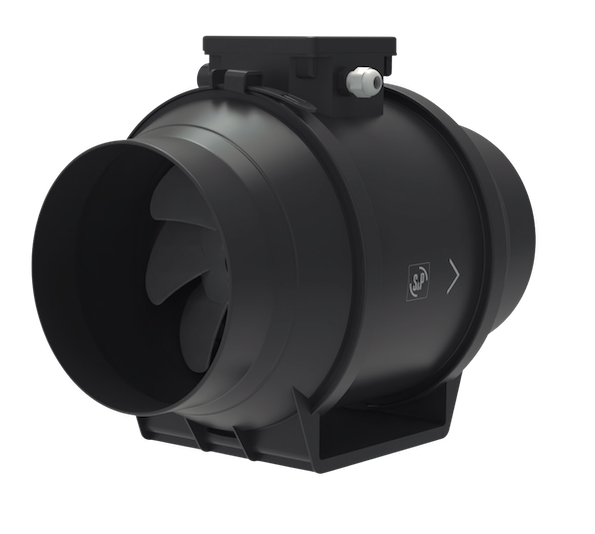 Soler & Palau TD-200 P ECOWATT Ø200 mm Inline Duct Fan Soler And Palau TD-200 P ECOWATT Black Mixed Flow Inline Duct Fan Ø200 mm With Quiet Brushless EC Motor