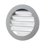 DSAV-100 C External Aluminium Ventilation Grille Ø100 mm With Insect Screen And Weather Protection DEC International
