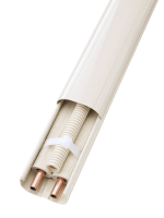 INABA DENKO SLIMDUCT SD-77-I Refrigerant Pipe Cover In Ivory For Air Conditioner And Heat Pump Lineset Protection