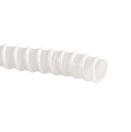 RODIGAS TU16 Corrugated Condensate Drain Pipe Ø16 mm White PVC With Ø20 mm External Diameter For Air Conditioning