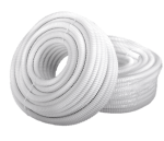 RODIGAS TU16 Corrugated Condensate Drain Pipe Ø16 mm White PVC 30 m For Air Conditioning And Split Systems