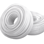 RODIGAS TU16 gofrētā kondensāta novadcaurule, Ø16 mm, balta PVC, 30 m, gaisa kondicionēšanas un split sistēmām