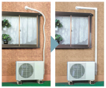 Air Conditioner Refrigerant Pipes With And Without INABA DENKO SLIMDUCT Trunking System For Neat Installation