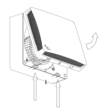 Soler And Palau EBB DESIGN Bathroom Extractor Fan Terminal Box Cover Opening For Electrical Wiring Access