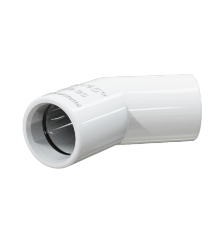 Tecnosystemi 11126310 CA 45° Elbow For TCR-21 Ø21 mm Rigid Condensate Drain Pipes And HVAC Drainage Systems