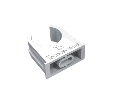 Tecnosystemi 11126317 CF Fixing Clip For TCR-21 Rigid Condensate Drain Pipes Ø21 mm For Secure Pipe Mounting