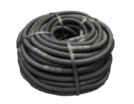 Tecnosystemi SCD3E0010 Corrugated Condensate Drain Pipe Ø16/18 mm Grey 50 m For Air Conditioning And Split Systems