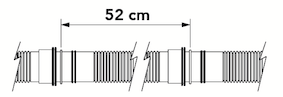 Tecnosystemi SCD3E0010 Corrugated Condensate Drain Pipe With Cutting Points Every 52 cm For Easy Installation