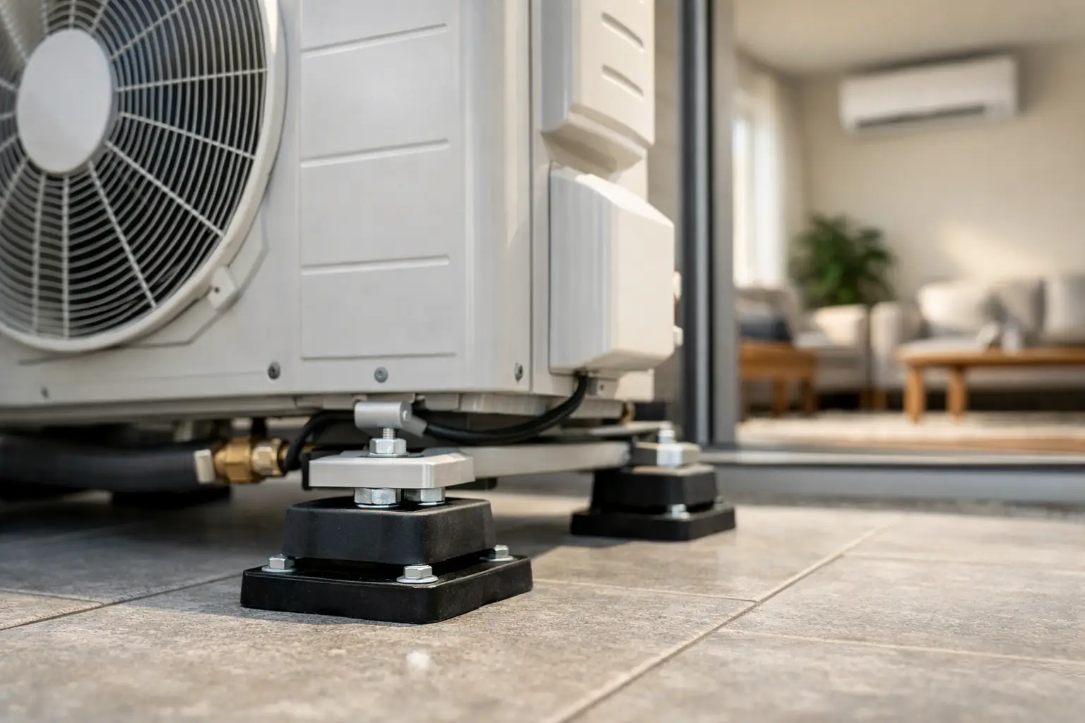 Anti Vibration Mounts for an Air Conditioning Unit