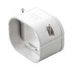 INABA DENKO SJ-77-W Duct Coupler For SLIMDUCT SD-77 Lineset Cover In White For Refrigerant Pipe Trunking Systems