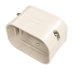 INABA DENKO SJ-100-I Duct Coupler For SLIMDUCT SD-100 Lineset Cover In Ivory For HVAC Refrigerant Pipe Trunking